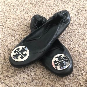 Tory Burch Black Flats